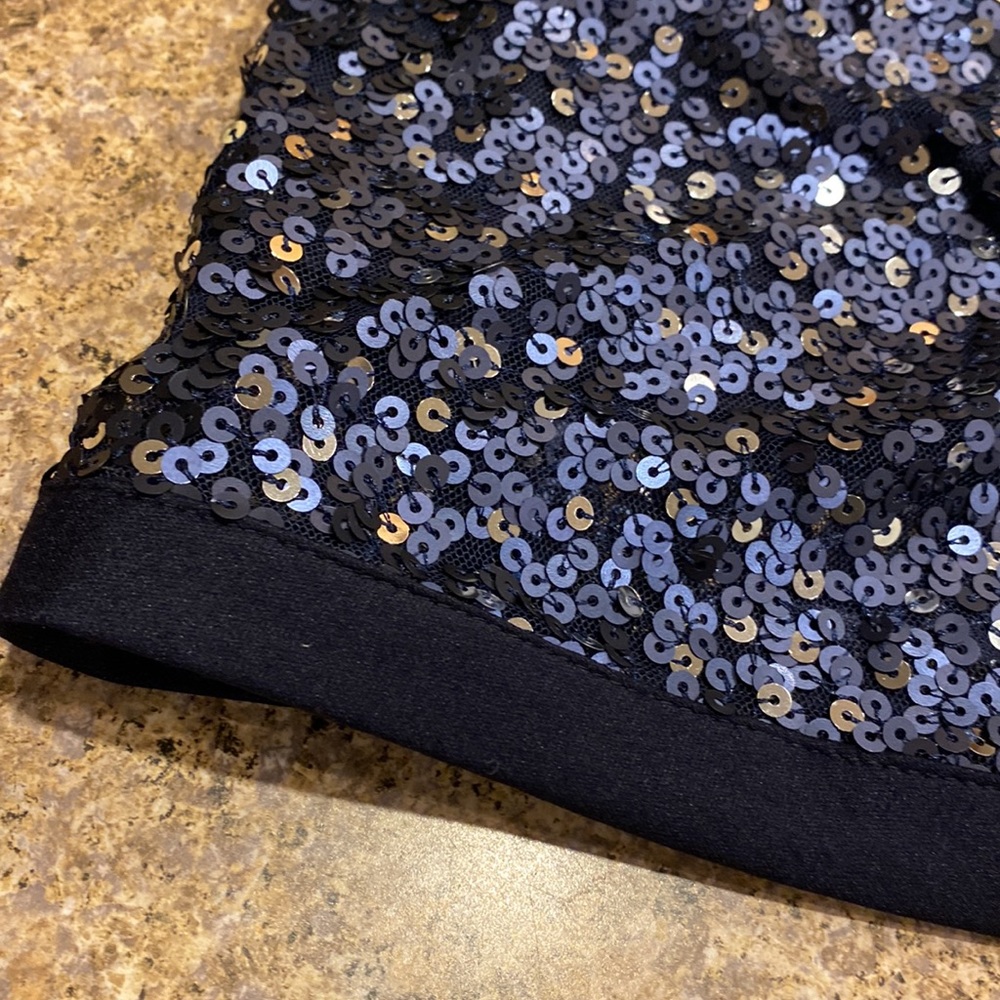 NWT Calvin Klein Blue Sequin Cocktail Social Event Dressy Dress Size 2 - Picture 10 of 16